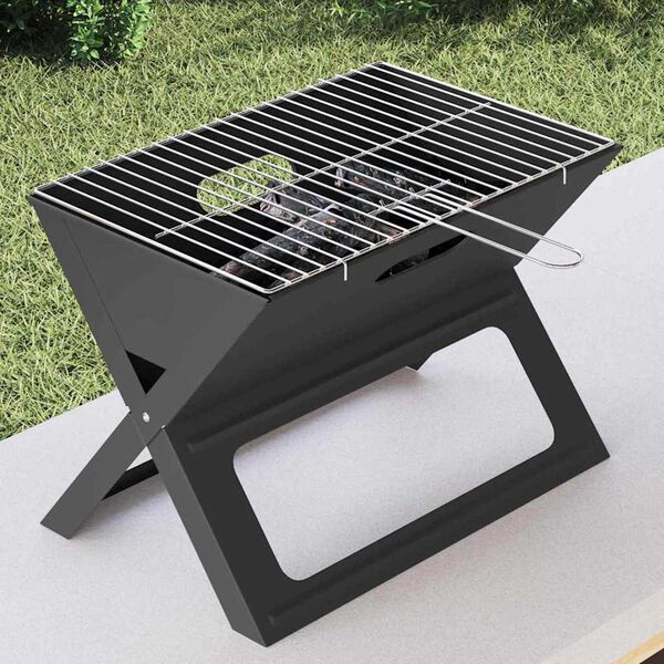 vidaXL Εξωτερική ψησταριά Μαύρο 46 x 30 x 31 εκ Ατσάλι
