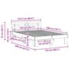 vidaXL Σκελετός Κρεβατιού Φυσικό 150 x 200 cm Στερεά ξυλεία πεύκου