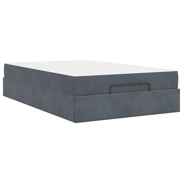 vidaXL Σκελετός Κρεβατιού Σκούρο γκρι 120 x 190 cm Βελούδο