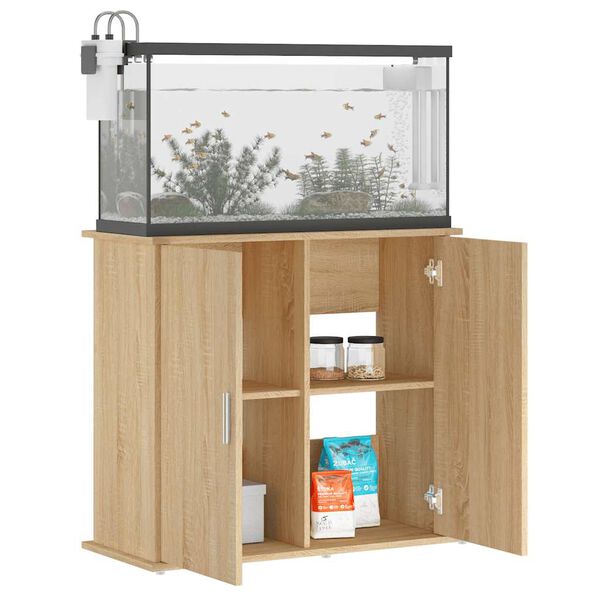 vidaXL Βάση Ενυδρείου Sonoma Δρυς 81x36x73 εκ. από Επεξεργασμένο Ξύλο