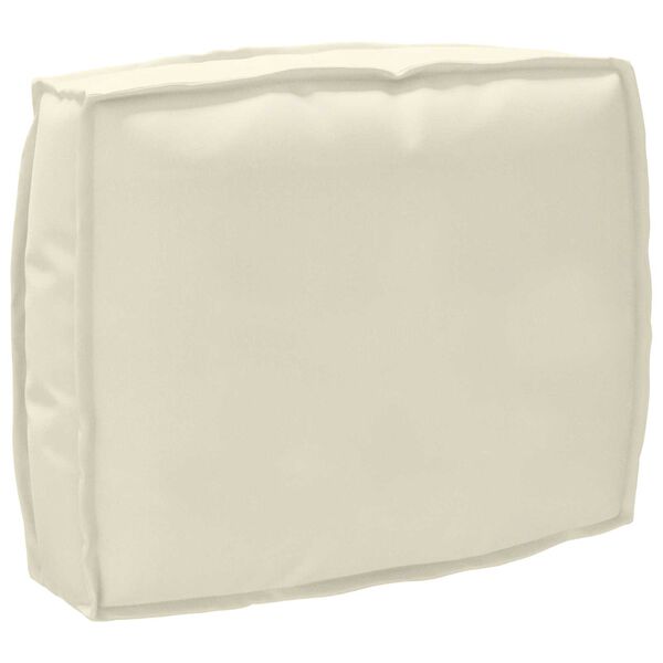 vidaXL Μαξιλάρι Παλέτας για Πλάτη Κρεμ 50x40x12 cm από ύφασμα Oxford