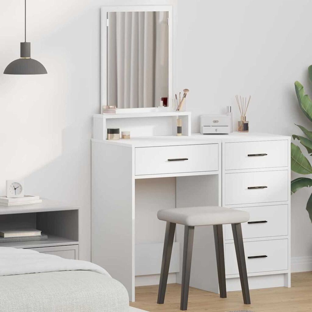 vidaXL Κομμό Υπνοδωματίου Λευκό 50 x 41 x 140 εκ. Επεξεργασμένο ξύλο