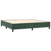 vidaXL Κρεβάτι Boxspring με Στρώμα & LED Σκ. Πράσινο 200x200εκ Βελούδο