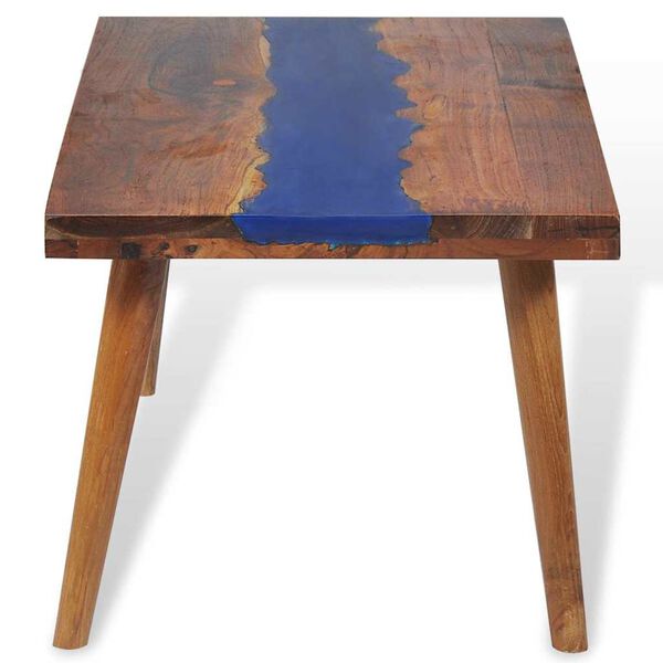 vidaXL Τραπεζάκι Σαλονιού 100 x 50 x 40 εκ. από Ξύλο Teak και Ρητίνη