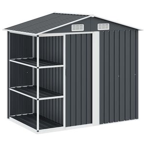 vidaXL &Alpha;&pi;&omicron;&theta;ή&kappa;&eta; &Kappa;ή&pi;&omicron;&upsilon; &mu;&epsilon; &Rho;ά&phi;&iota;&alpha; &Alpha;&nu;&theta;&rho;&alpha;&kappa;ί 205 x 130 x 183 &epsilon;&kappa;. &Sigma;&iota;&delta;&epsilon;&rho;έ&nu;&iota;&alpha;