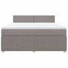 vidaXL &Kappa;&rho;&epsilon;&beta;ά&tau;&iota; Boxspring &mu;&epsilon; &Sigma;&tau;&rho;ώ&mu;&alpha; Taupe 180x200 &epsilon;&kappa;. &Upsilon;&phi;&alpha;&sigma;&mu;ά&tau;&iota;&nu;&omicron;