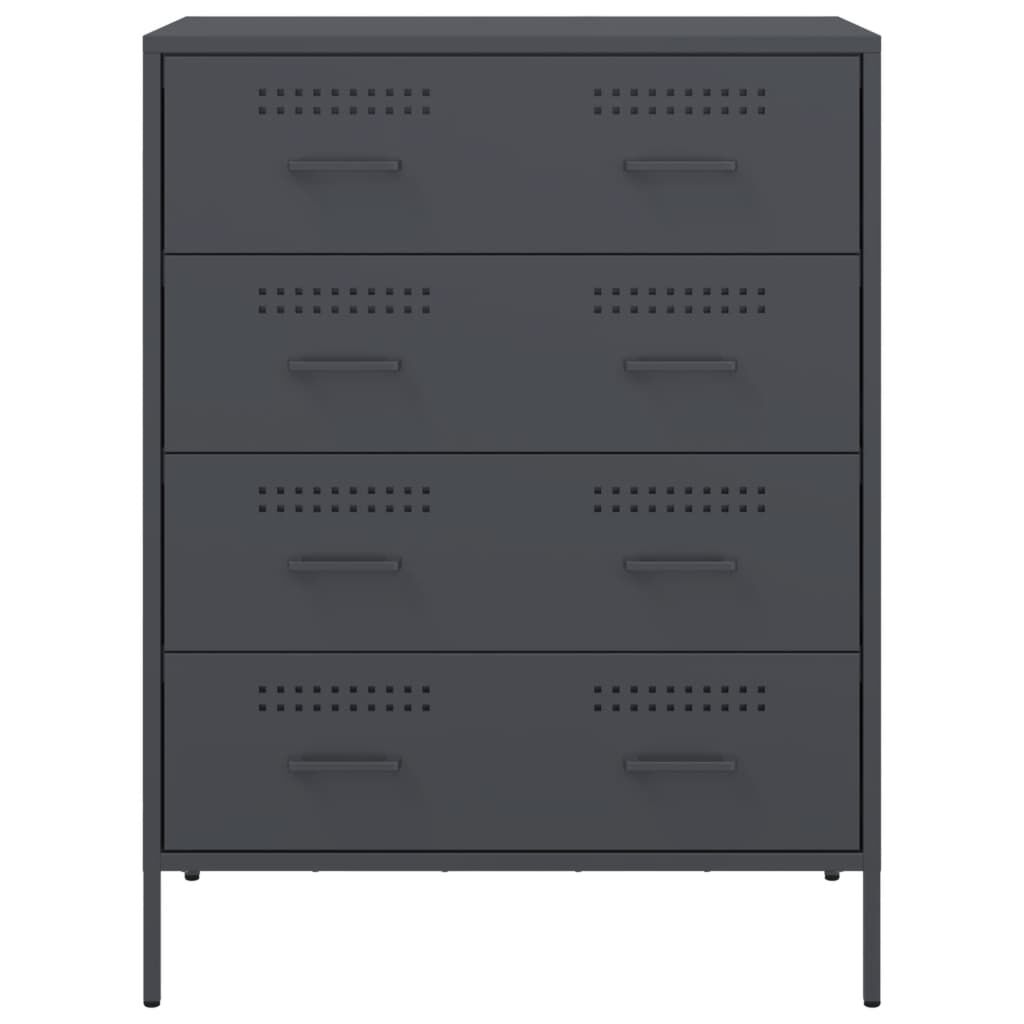 vidaXL Μπουφές Ανθρακί 68x39x89 εκ. από Ατσάλι