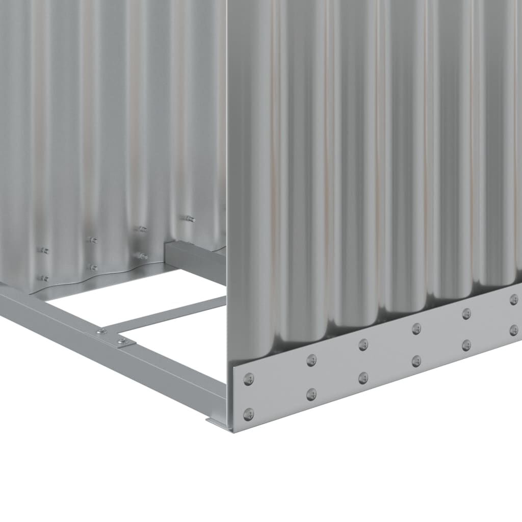 vidaXL Ξυλοθήκη Ανοιχτό Γκρι 40x45x170 εκ. από Γαλβανισμένο Ατσάλι