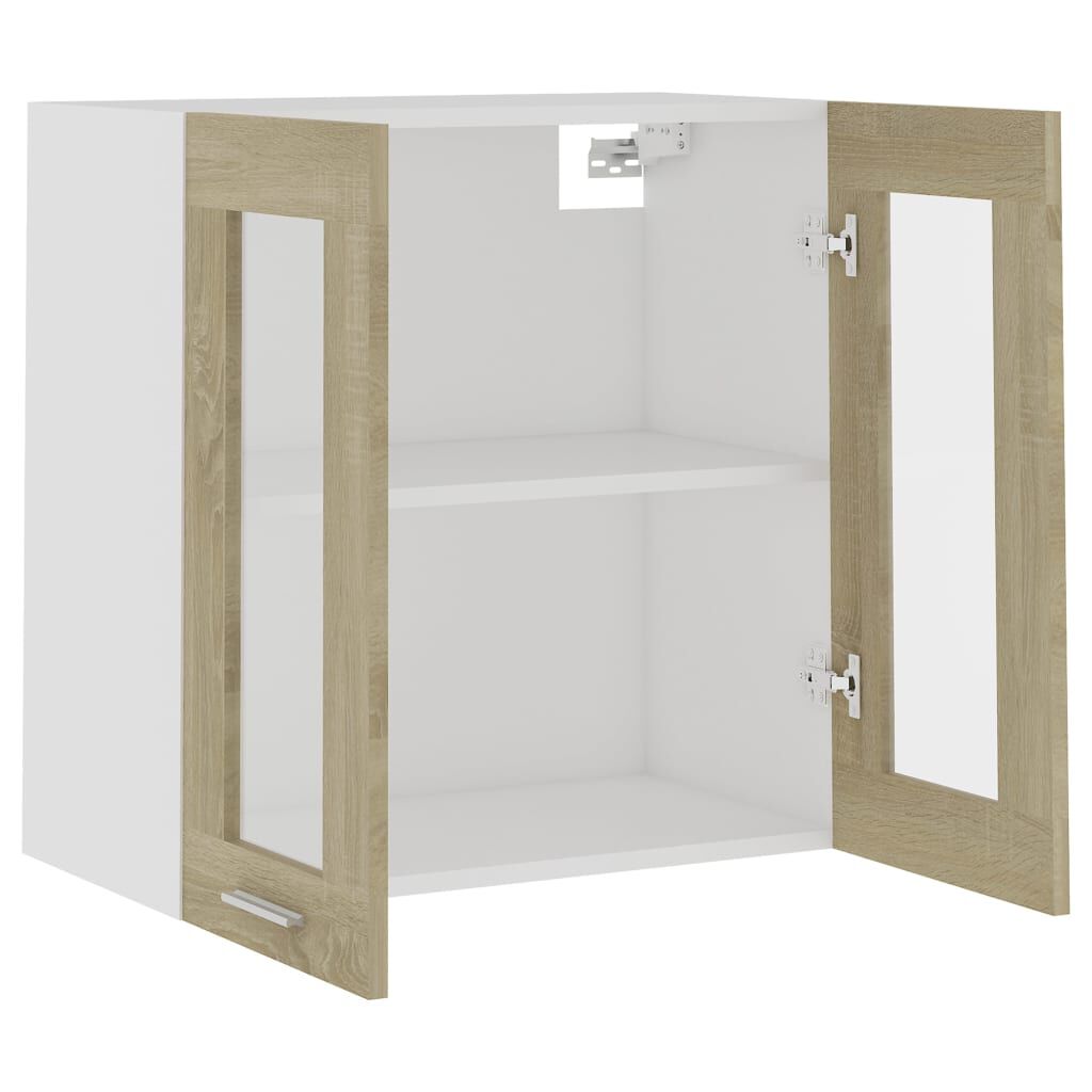 vidaXL Ντουλάπι Κρεμαστό με Τζάμι Lyon Sonoma Δρυς 60x31x60εκ.