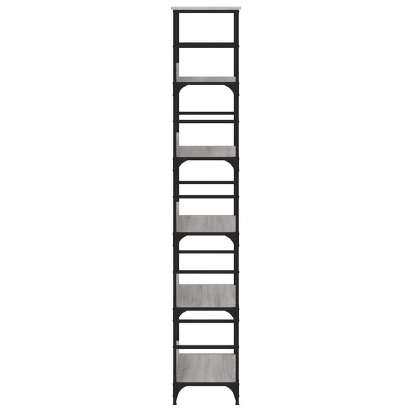 vidaXL Βιβλιοθήκη Γκρι Sonoma 50x33x188,5 εκ. Επεξεργασμένο Ξύλο