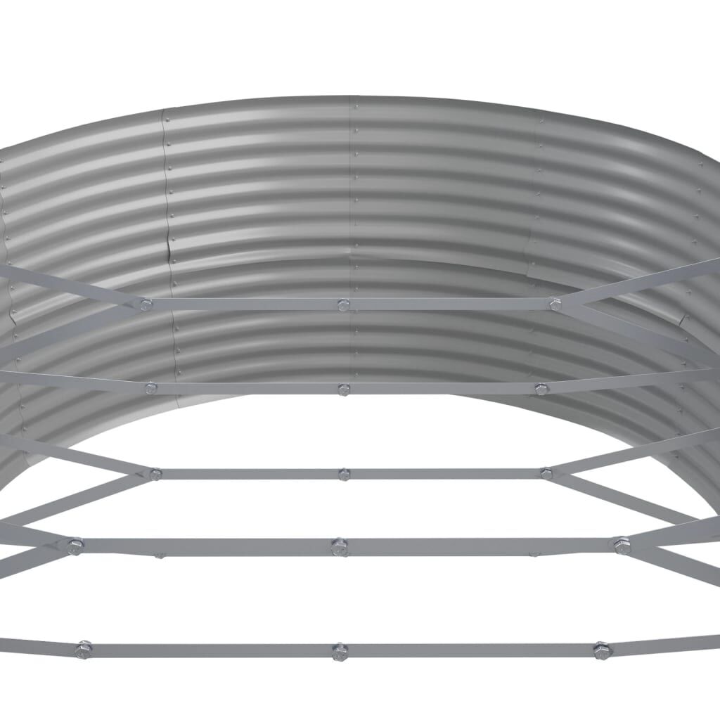 vidaXL Ζαρντινιέρα Γκρι 584x140x68 εκ. Ατσάλι με Ηλεκτρ. Βαφή Πούδρας