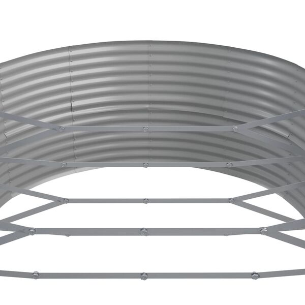 vidaXL Ζαρντινιέρα Γκρι 584x140x68 εκ. Ατσάλι με Ηλεκτρ. Βαφή Πούδρας