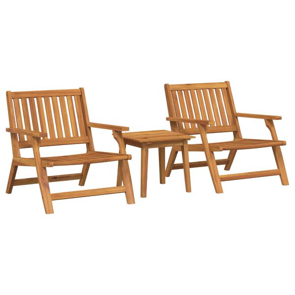 vidaXL Σετ Εξωτερικής Τραπέζης 3 pcs Καφέ Μασίφ ξύλο ακακίας