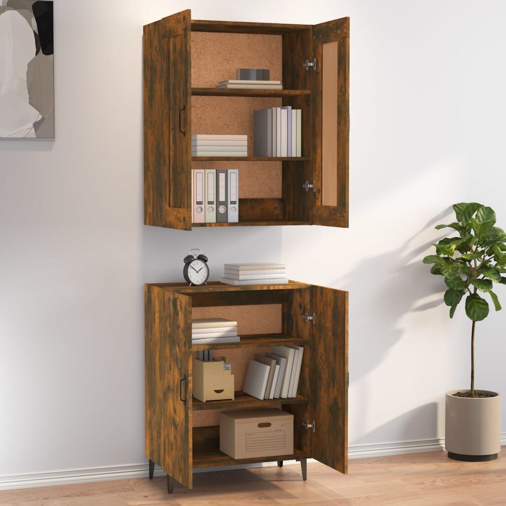 vidaXL Ντουλάπα Καπνιστή δρυς 70x34x180 cm από Επεξεργασμένο Ξύλο