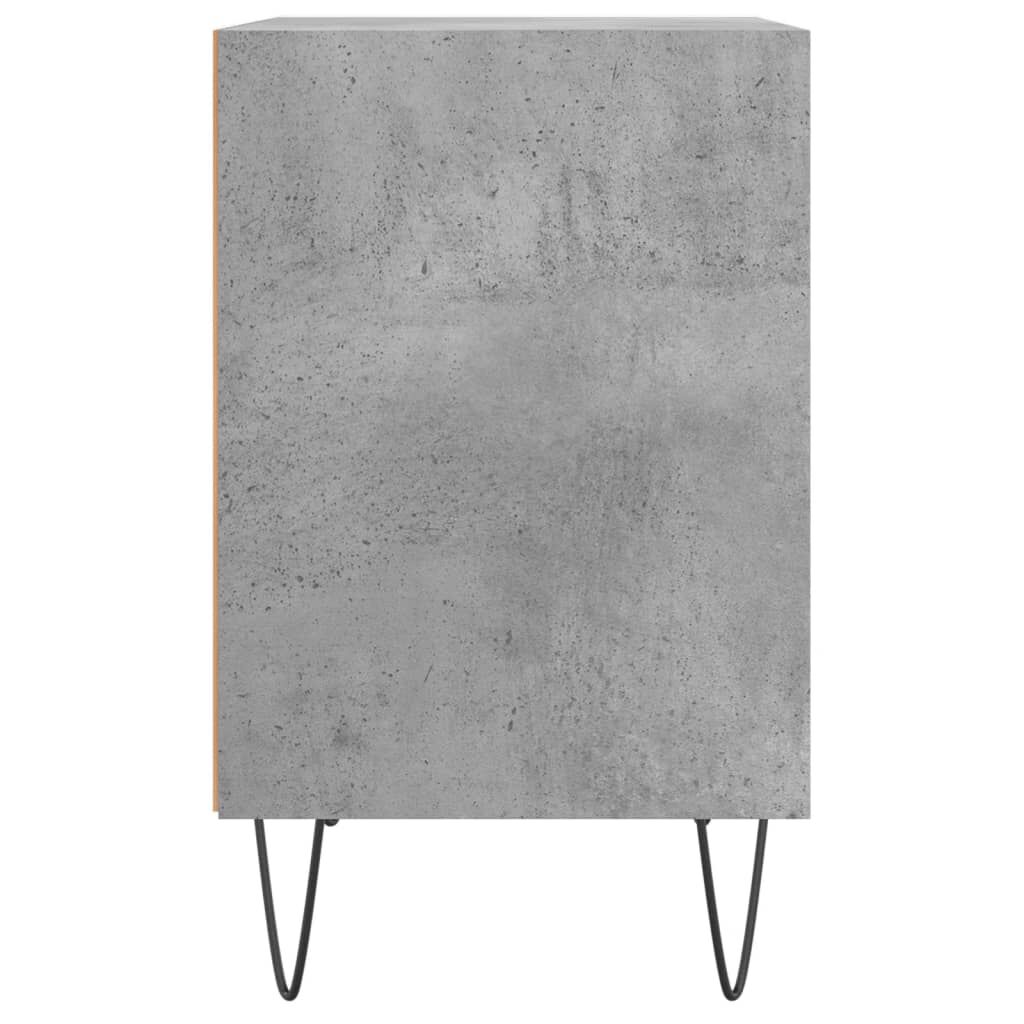 vidaXL Κομοδίνο Γκρι Σκυρ. 40x30x50 εκ. από Επεξεργασμένο Ξύλο