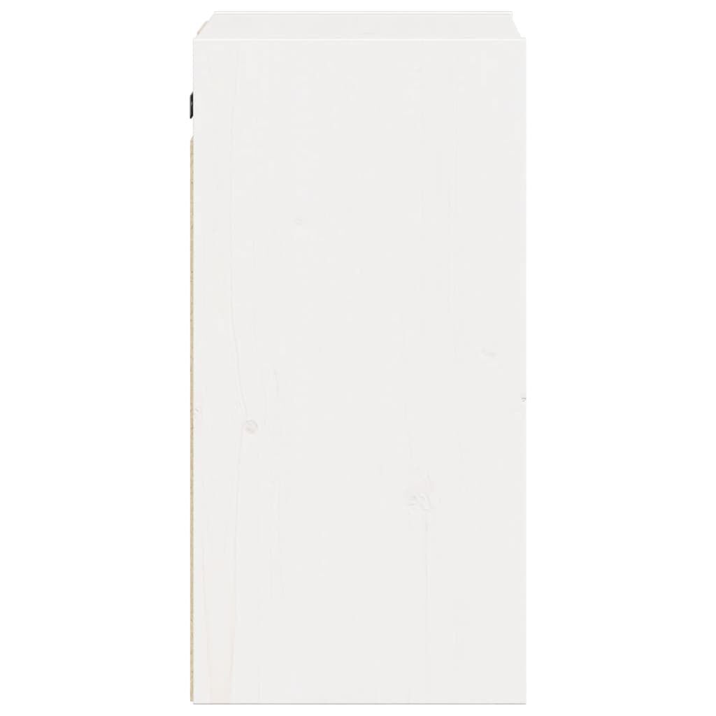 vidaXL Ντουλάπια Τοίχου 2 τεμ. Λευκά 30x30x60 εκ από Μασίφ Ξύλο Πεύκου