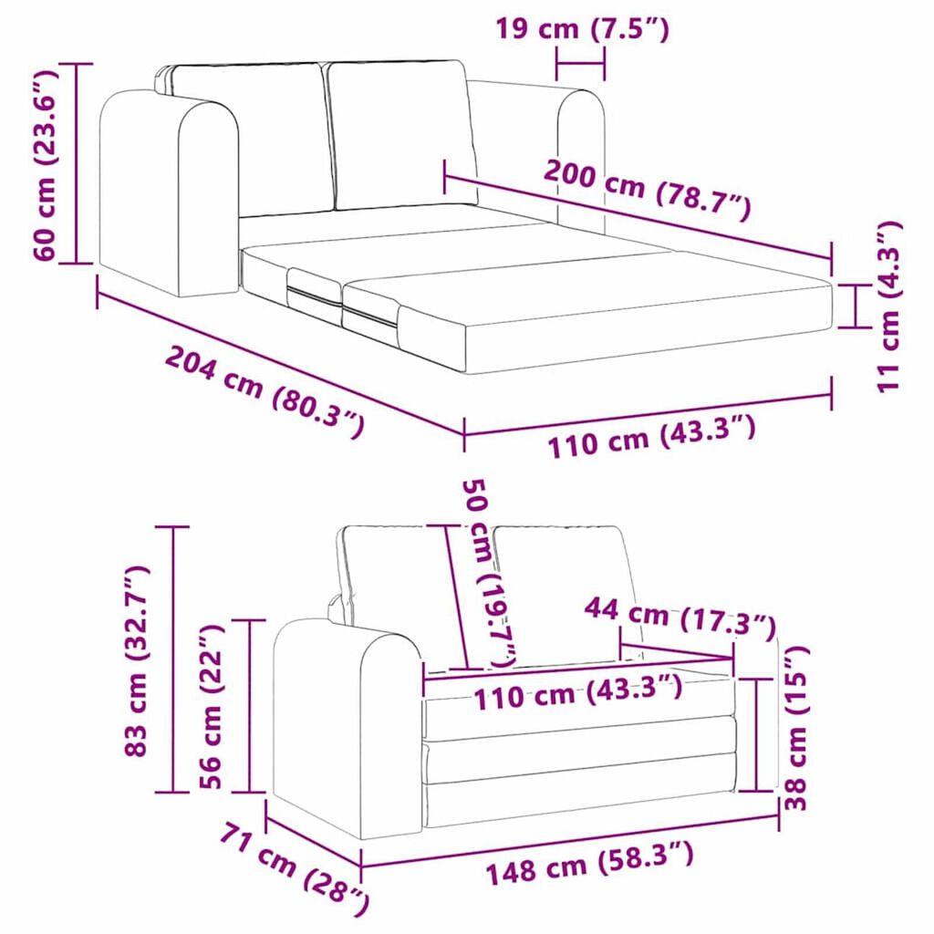 vidaXL Κρεβάτι καναπές Κόκκινο 148 x 71 x 83 εκ. Βελούδο
