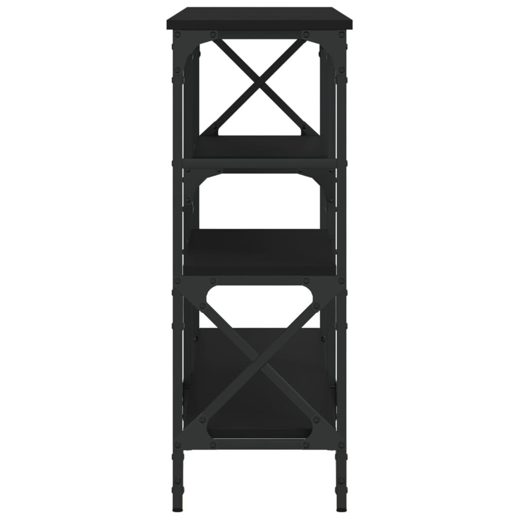 vidaXL Τραπέζι Κονσόλα Μαύρο 150x29x76,5 εκ. Επεξεργασμένο Ξύλο