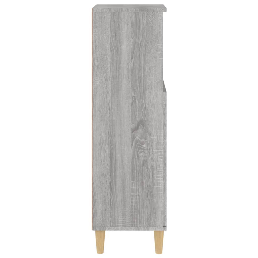 vidaXL Ντουλάπι Μπάνιου Γκρι Sonoma 30x30x100 εκ. Επεξεργασμένο Ξύλο