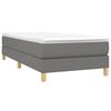 vidaXL Κρεβάτι Boxspring με Στρώμα Σκούρο Γκρι 90x190 εκ. Υφασμάτινο