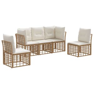 vidaXL &Sigma;&epsilon;&iota;&rho;ά &Kappa;&alpha;&nu;&alpha;&pi;έ &Epsilon;&xi;&omega;&tau;&epsilon;&rho;&iota;&kappa;&omicron;ύ &mu;&epsilon; &mu;&alpha;&xi;&iota;&lambda;ά&rho;&iota; 5 pcs &Phi;&upsilon;&sigma;&iota;&kappa;ό &Pi;&omicron;&lambda;&upsilon;&epsilon;&sigma;&tau;έ&rho;&alpha;&sigmaf;