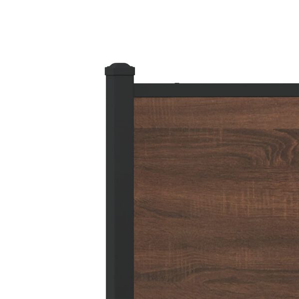vidaXL Μεταλλικό πλαίσιο κρεβατιού χωρίς στρώμα καφέ δρυς 120x190 cm