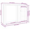 vidaXL Υπόστεγο Ξύλων/Αποθήκη Κήπου Γκρι 245x98x159 εκ. Γαλβ. Ατσάλι