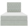 vidaXL Κρεβάτι με αποθηκευτικό χώρο και LED Ανοιχτό γκρι 120 x 200 cm