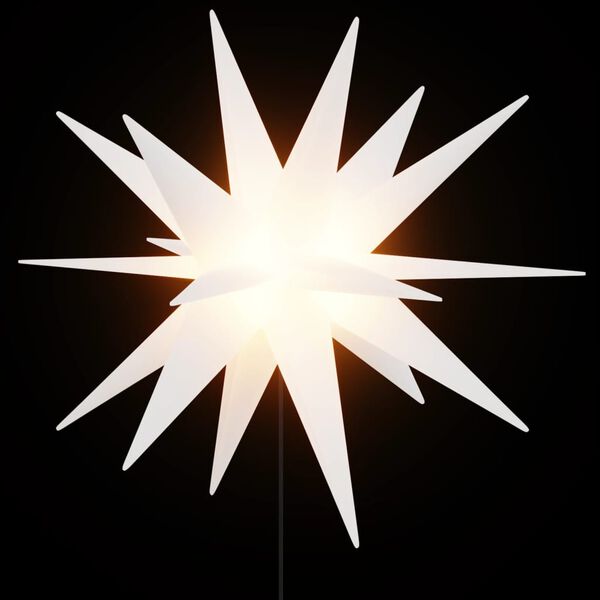 vidaXL Φωτιστικό Χριστ. με LED Αναδιπλούμενο Λευκό 57εκ Ακίδα Εδάφους