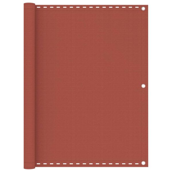 vidaXL Διαχωριστικό Βεράντας Τερακότα 120 x 400 εκ. από HDPE