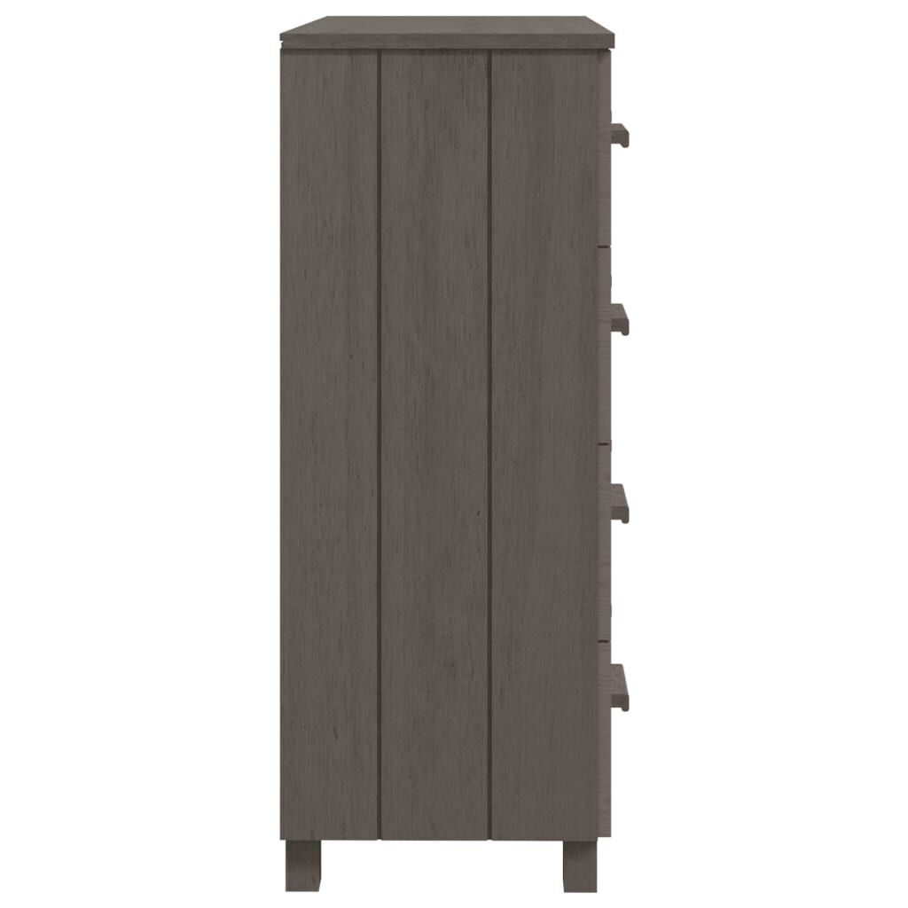 vidaXL Συρταριέρα HAMAR Αν. Γκρι 79x40x103,5εκ. από Μασίφ Ξύλο Πεύκου