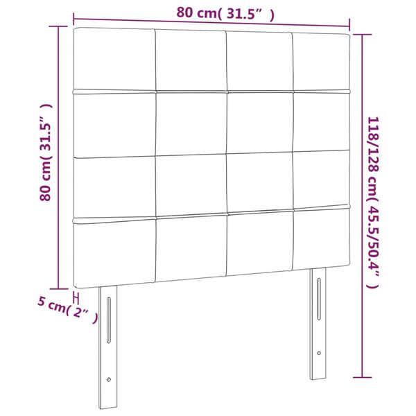 vidaXL Κεφαλάρια Κρεβατιού 2 τεμ. Ροζ 80 x 5 x 78/88 εκ. Βελούδινο