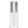 vidaXL Highboard &mu;&epsilon; &rho;ά&phi;&iota; &Upsilon;&psi;&eta;&lambda;ή&sigmaf; &gamma;&upsilon;&alpha;&lambda;ά&delta;&alpha;&sigmaf; &lambda;&epsilon;&upsilon;&kappa;ό 60 x 35 x 182 &epsilon;&kappa;.