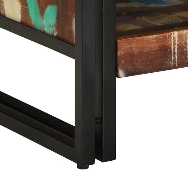 vidaXL Τραπεζάκι σαλονιού πολύχρωμο 70x50x38cm Ξύλο μασίφ αναγεννημένο