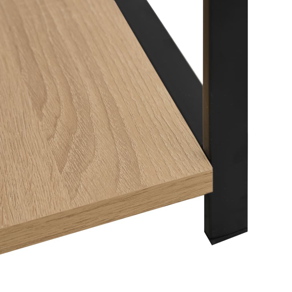 vidaXL Ραφιέρα Ίσια Μικρή Μαύρη/Δρυς 33,5x39,6x79,7 εκ. Επεξ. Ξύλο
