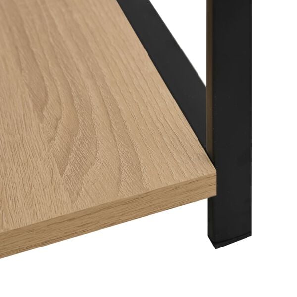 vidaXL Ραφιέρα Ίσια Μικρή Μαύρη/Δρυς 33,5x39,6x79,7 εκ. Επεξ. Ξύλο