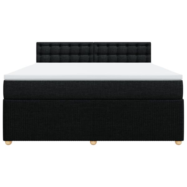 vidaXL &Kappa;&rho;&epsilon;&beta;ά&tau;&iota; Boxspring &mu;&epsilon; &Sigma;&tau;&rho;ώ&mu;&alpha; &Mu;&alpha;ύ&rho;&omicron; 180x200 &epsilon;&kappa;. &Upsilon;&phi;&alpha;&sigma;&mu;ά&tau;&iota;&nu;&omicron;