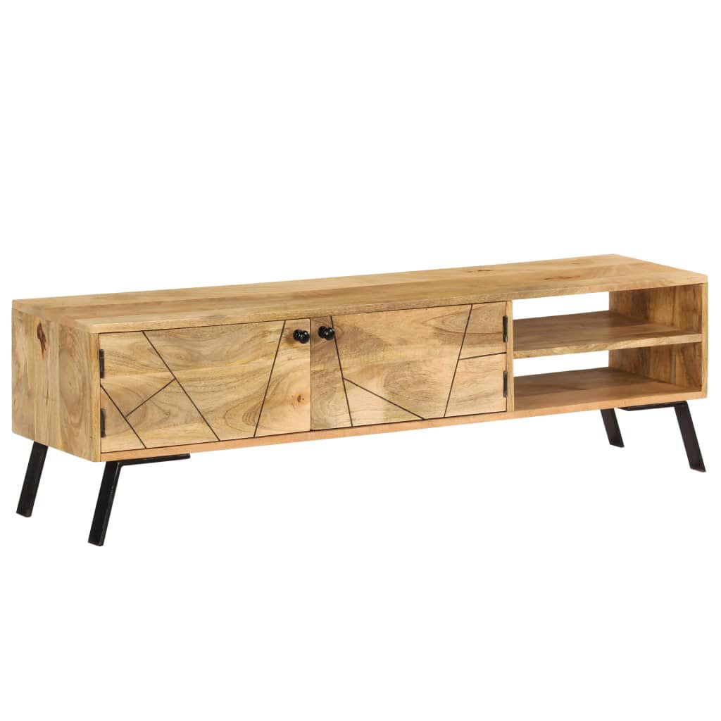 vidaXL Έπιπλο Τηλεόρασης 140 x 30 x 40 εκ. από Μασίφ Ξύλο Μάνγκο