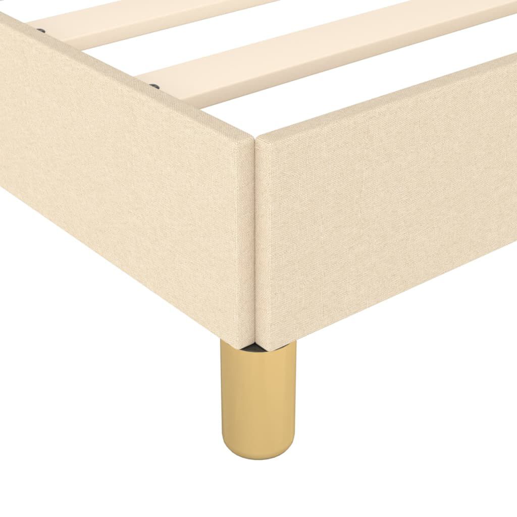 vidaXL Πλαίσιο κρεβατιού χωρίς στρώμα Κρέμα 80x200 cm Ύφασμα