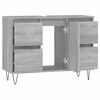 vidaXL Ντουλάπι Μπάνιου Γκρι Sonoma 80 x 33 x 60 εκ. από Επεξεργ. Ξύλο