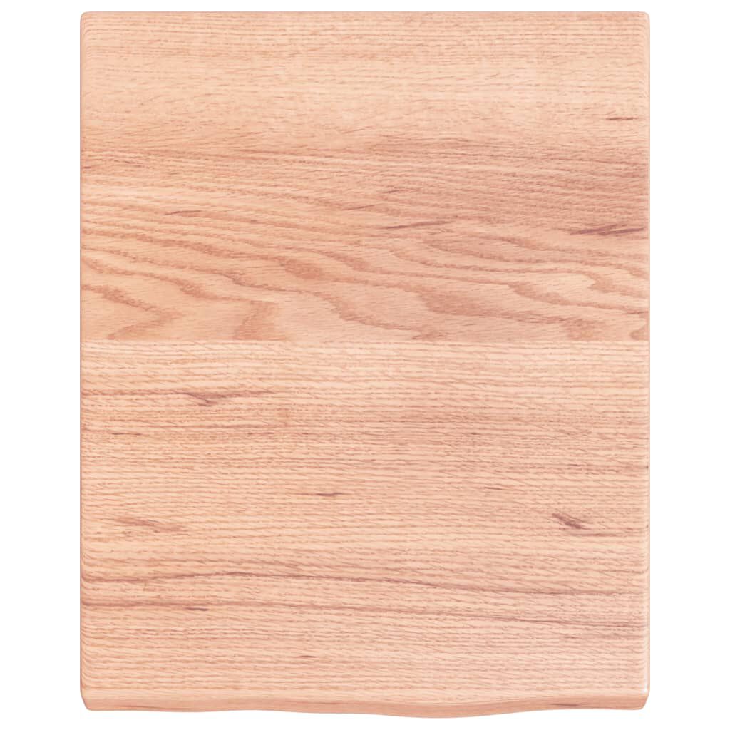 vidaXL Ράφι Τοίχου Ανοιχτό Καφέ 40x50x(2-4)εκ. Επεξ. Μασίφ Ξύλο Δρυός