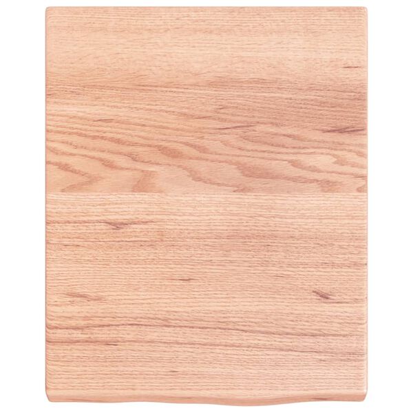 vidaXL Ράφι Τοίχου Ανοιχτό Καφέ 40x50x(2-4)εκ. Επεξ. Μασίφ Ξύλο Δρυός