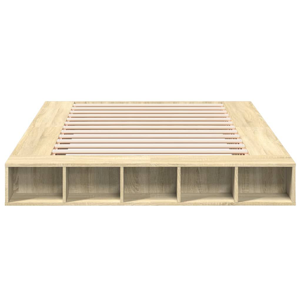 vidaXL Πλαίσιο Κρεβατιού Sonoma Δρυς 140x200 εκ. Επεξεργασμένο Ξύλο