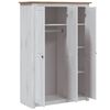 vidaXL Ντουλάπα Τρίφυλλη Λευκή 118x50x171,5εκ Ξύλο Πεύκου Σειρά Panama