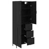 vidaXL Highboard &Mu;&alpha;ύ&rho;&eta; &Omicron;&xi;&upsilon;ά 69,5 x 34 x 180 &epsilon;&kappa;. &Epsilon;&pi;&epsilon;&xi;&epsilon;&rho;&gamma;&alpha;&sigma;&mu;έ&nu;&omicron; &xi;ύ&lambda;&omicron;