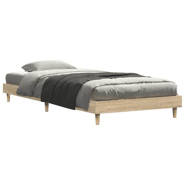 vidaXL Πλαίσιο Κρεβατιού Χωρ. Στρώμα Sonoma Δρυς 100x200εκ Επ. Ξύλο
