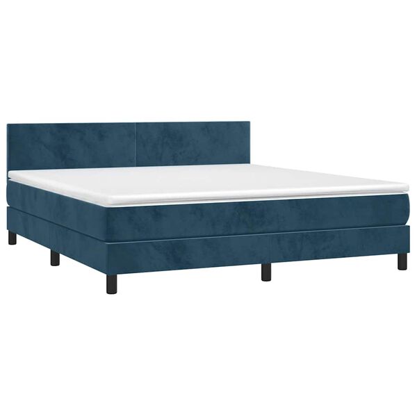 vidaXL &Kappa;&rho;&epsilon;&beta;ά&tau;&iota; Boxspring &mu;&epsilon; &Sigma;&tau;&rho;ώ&mu;&alpha; & LED &Sigma;&kappa;. &Mu;&pi;&lambda;&epsilon; 160x200&epsilon;&kappa;. &Beta;&epsilon;&lambda;&omicron;ύ&delta;&iota;&nu;&omicron;