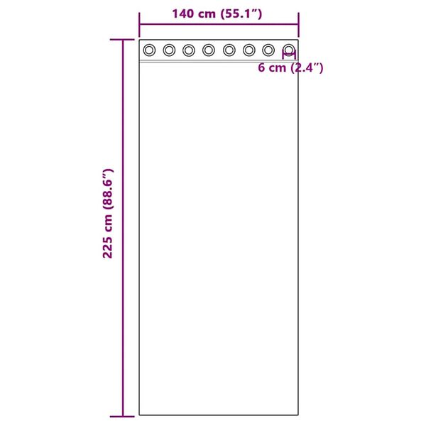 vidaXL Κουρτίνες Voile με ροδέλες 2 τεμάχια Κρεμ 140x225 εκ.