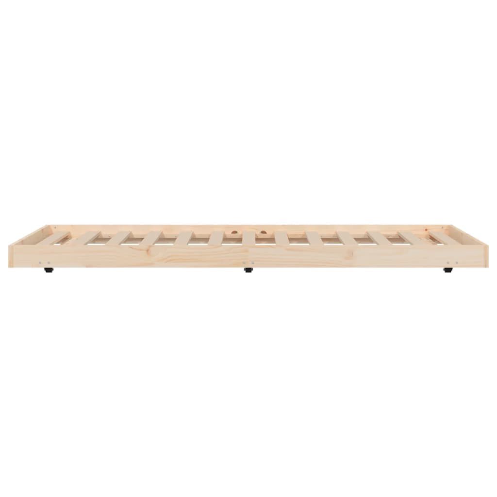 vidaXL Σκελετός Κρεβατιού Χωρίς Στρώμα 75x190 εκ Μασίφ Ξύλο Πεύκου