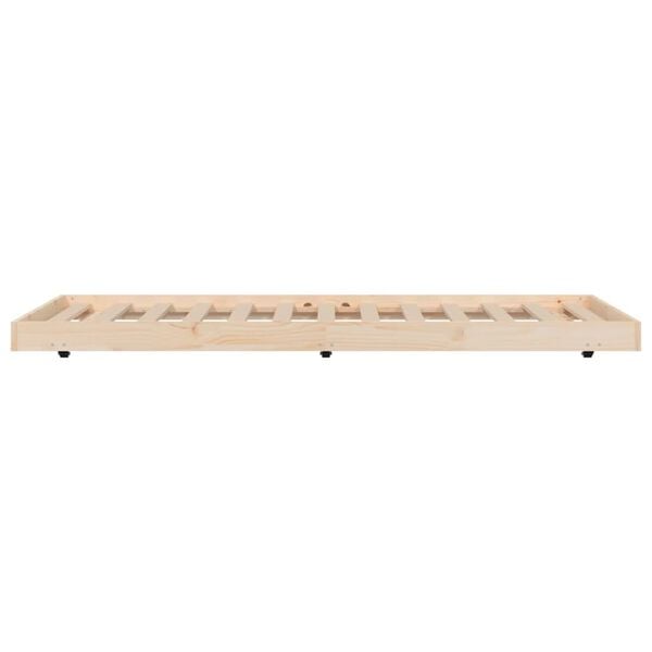 vidaXL Σκελετός Κρεβατιού Χωρίς Στρώμα 75x190 εκ Μασίφ Ξύλο Πεύκου